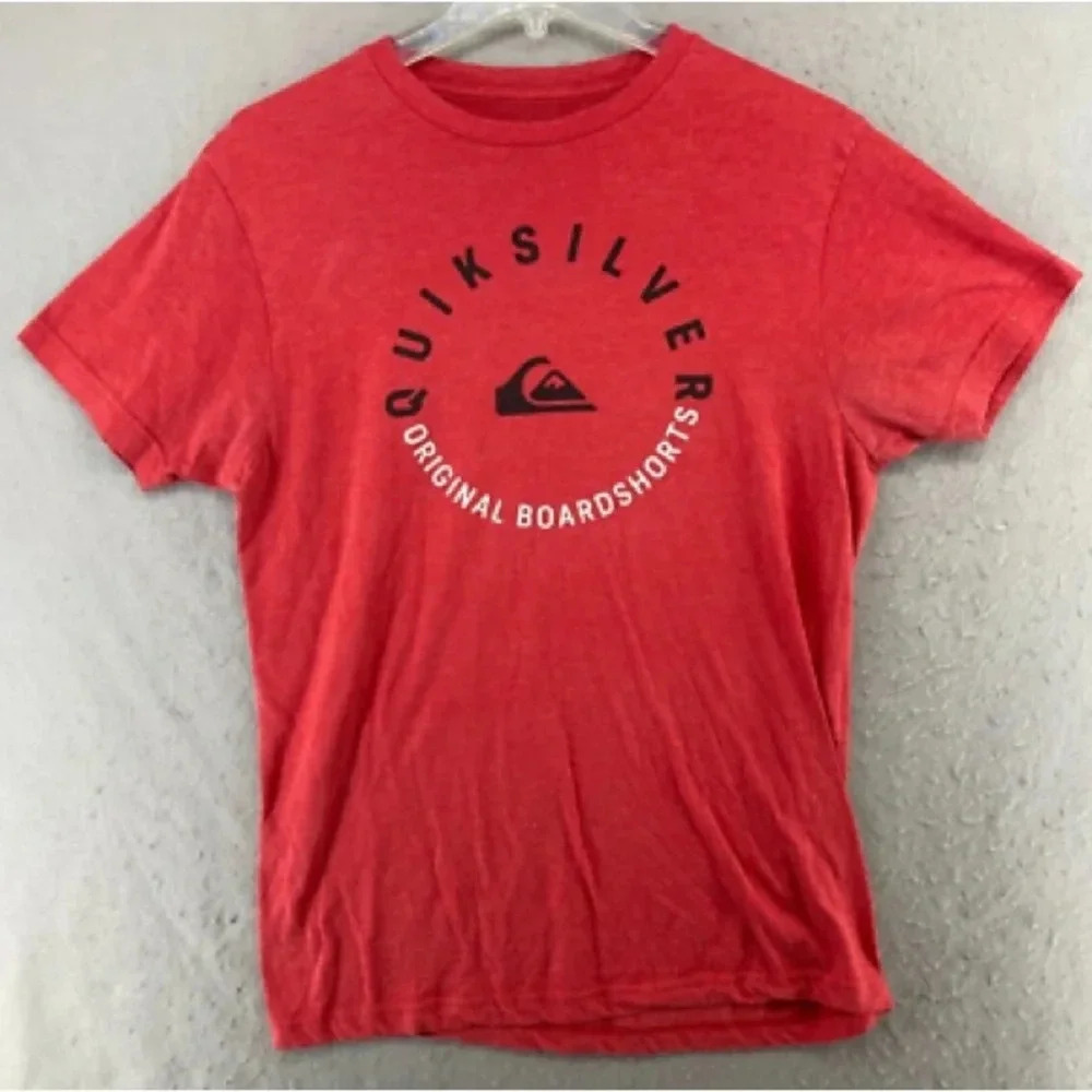 🔥 4 for $20 DEAL 🔥 Quiksilver Red Men's T-Shirt